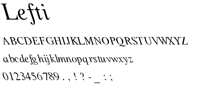 Lefti font