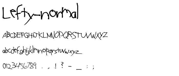 Lefty Normal font