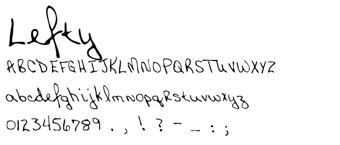 Lefty font