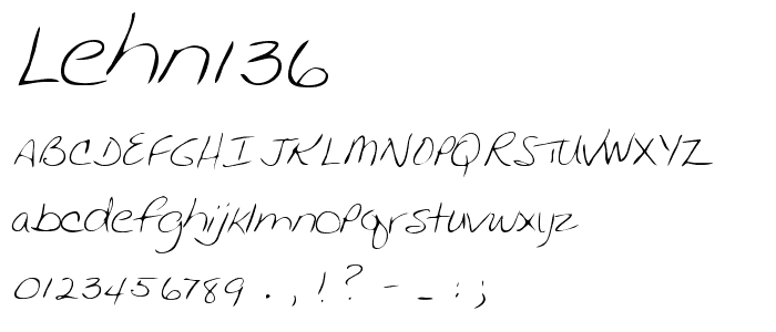 Lehn136 font