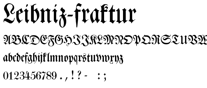 Leibniz Fraktur font