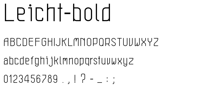 Leicht bold font