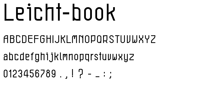 Leicht book font