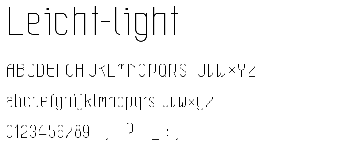 Leicht light font