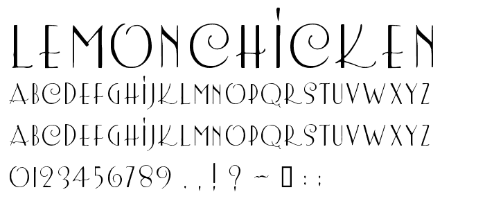 LemonChicken font