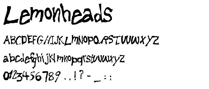 Lemonheads font