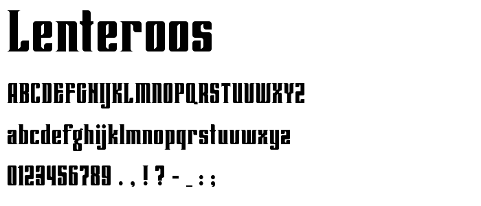 Lenteroos font