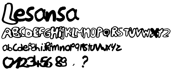 Lesansa font