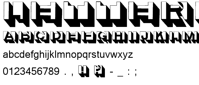 LetterBuildingsTHREE font
