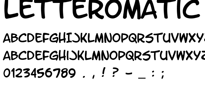 LetterOMatic! font