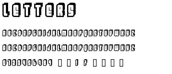 Letters font