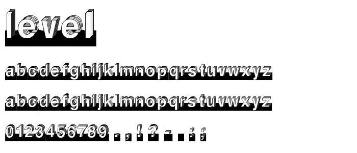 Level font