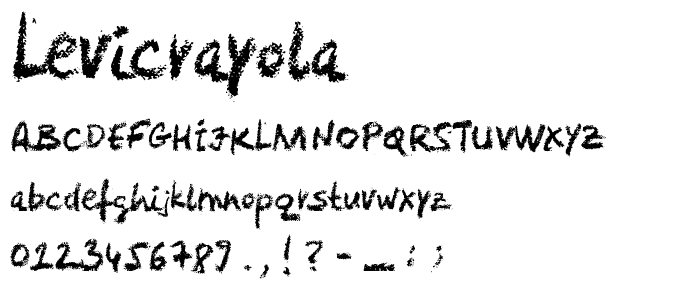 LeviCrayola font