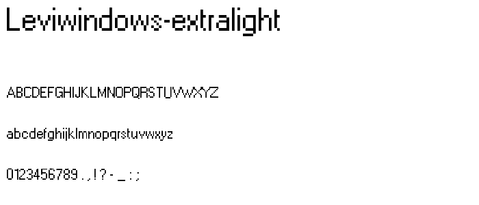 LeviWindows ExtraLight font