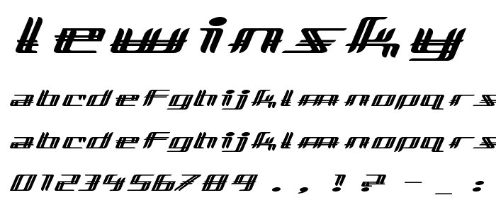 Lewinsky font