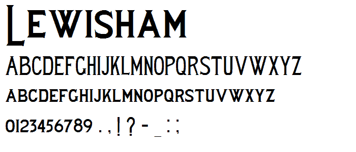 Lewisham font