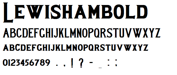 LewishamBold font