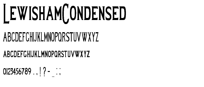 LewishamCondensed font