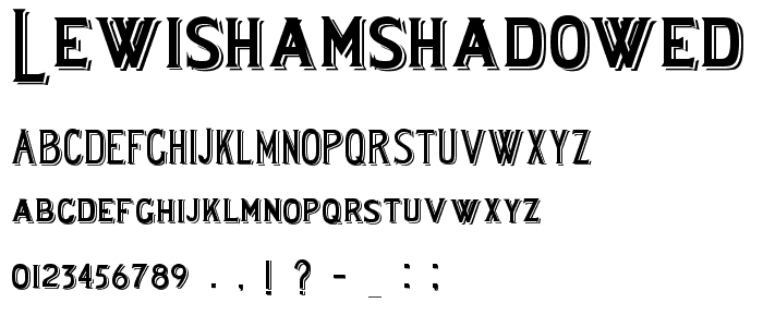 LewishamShadowed font