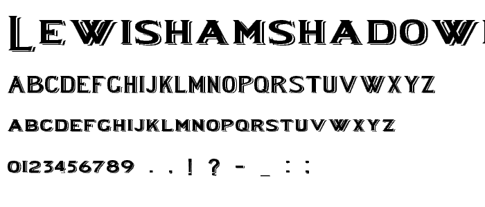 LewishamShadowedWide font
