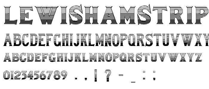 LewishamStripe font