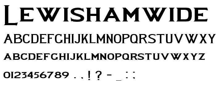 LewishamWide font
