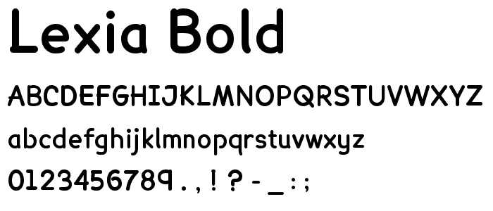 Lexia Bold font