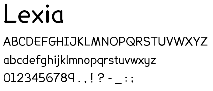 Lexia font