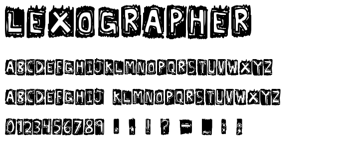 Lexographer font