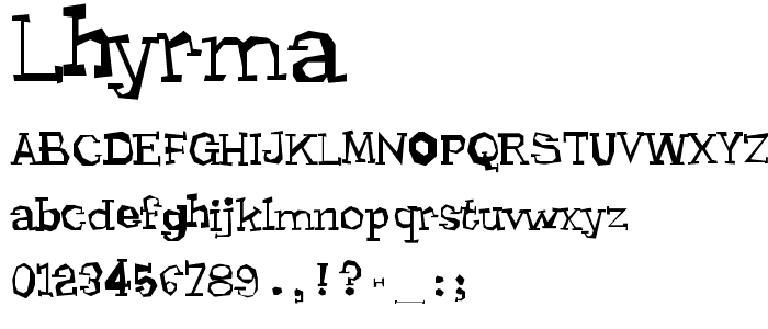 Lhyrma font
