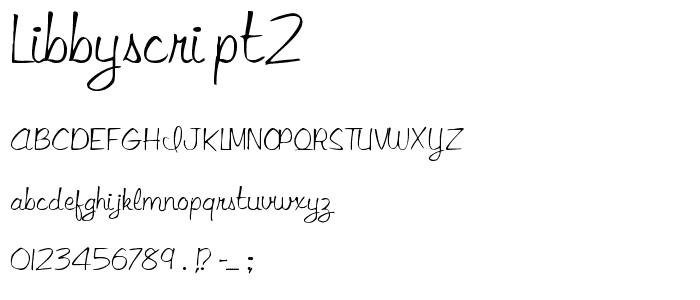 LibbyScript2 font