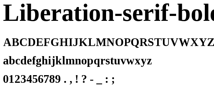 Liberation Serif Bold font