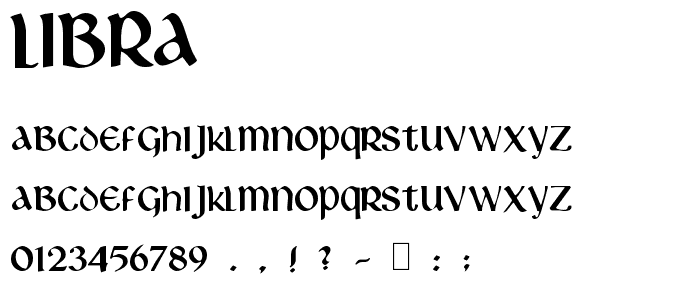 Libra font