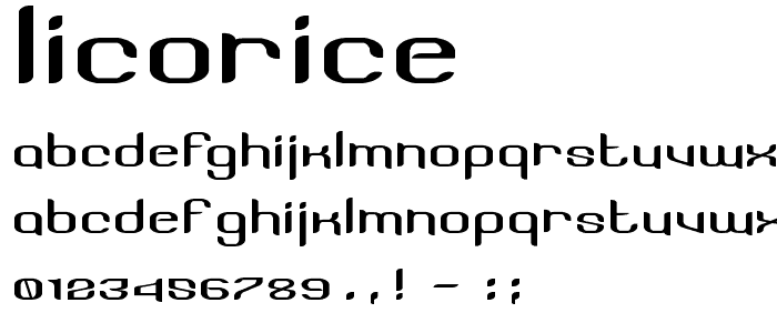 Licorice font
