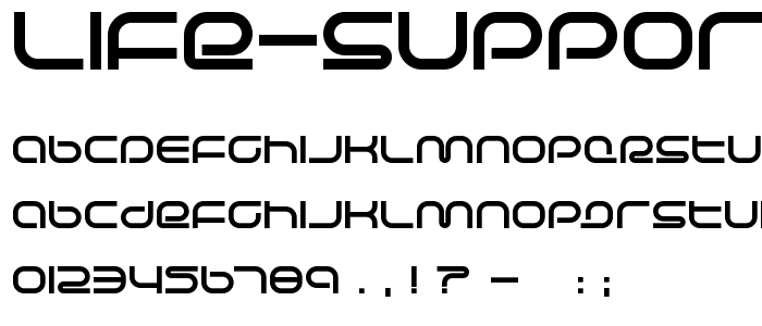 Life Support Bold font