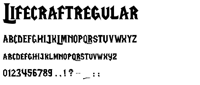 LifeCraftRegular font