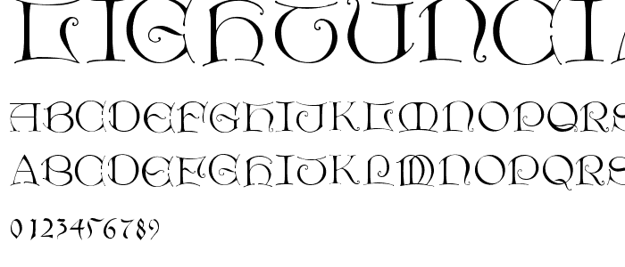 LightUnciale font