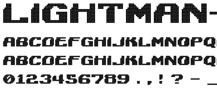 Lightman Pixel font