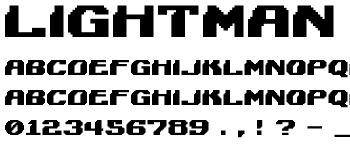 Lightman font