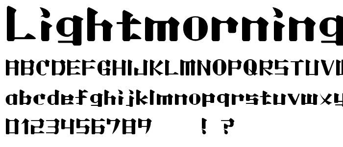 Lightmorning font