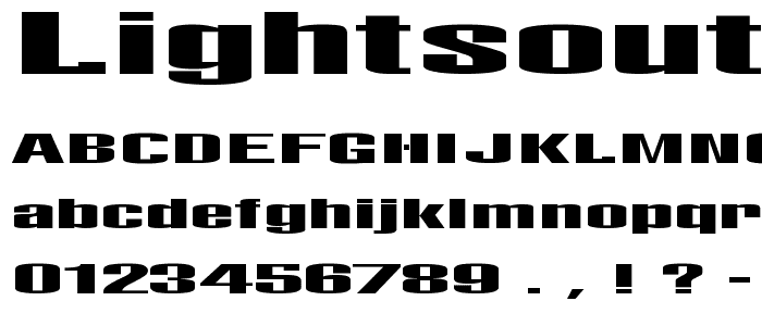 LightsOut font