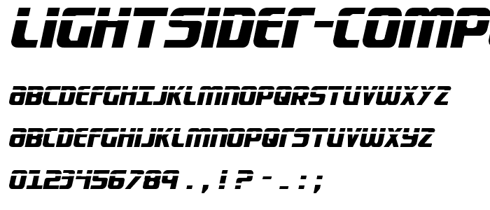 Lightsider Compact Laser Regular font