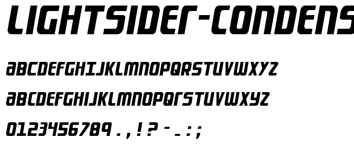 Lightsider Condensed font