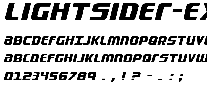 Lightsider Expanded font