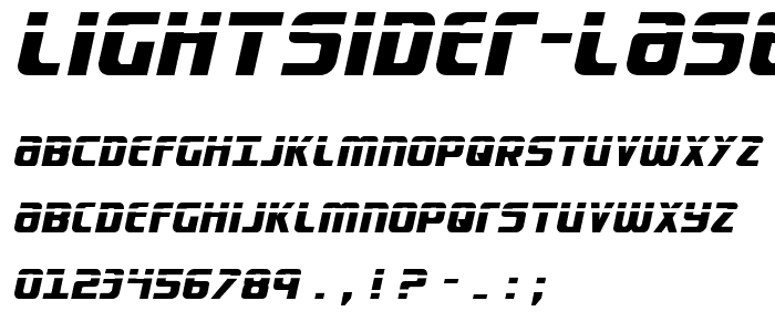 Lightsider Laser egular font