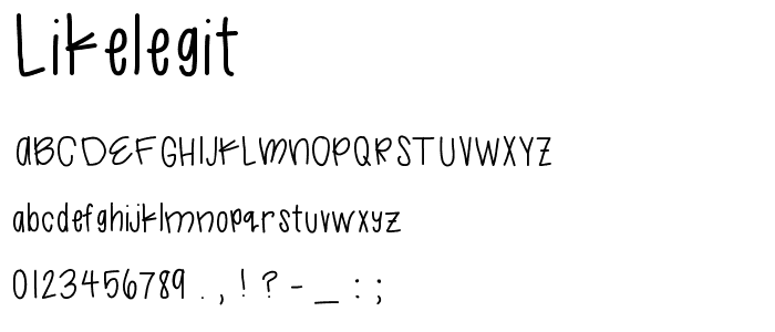 LikeLegit font