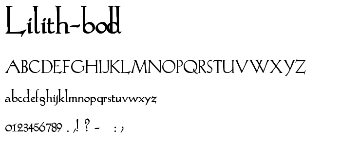 Lilith-Bold font