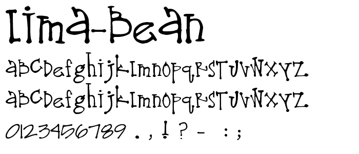 Lima Bean font