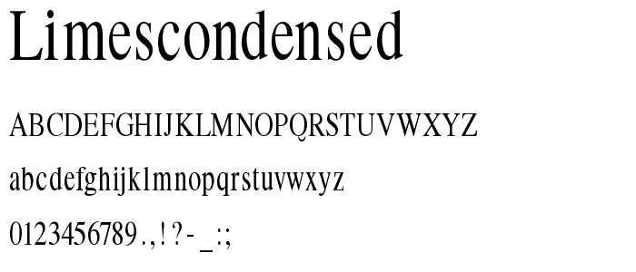 LimesCondensed font