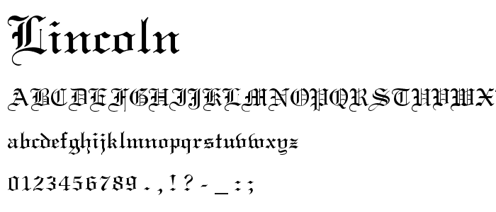 Lincoln font